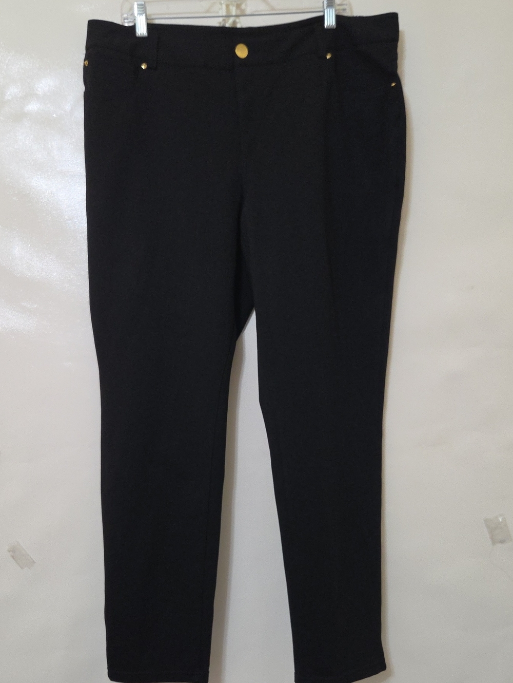 INC Women's Black Stretch Straight Leg Flat Front Dress Pants - Size 18W